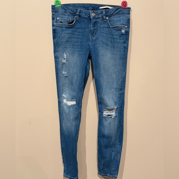 Zara Denim - Zara Skinny Distressed Jeans size 6. Pre-loved. Excellent condition.